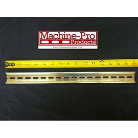 Machine-Pro Products DR3575ST-16INCH 35mm Width Slotted Design Steel DIN Rail - 400mm (16 Inch)