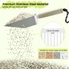 Accesfire Cat Litter Scoop with Holder, Stainless Steel, Non-Slip Handle
