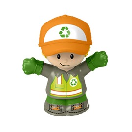 Fisher-Price Little People GWD29 Replacement Recycling Truck - Replacement Sanitary Worker Figure