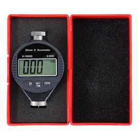 Uharbour Hardness Tester, Durometer Shore Type D 0-100HD, Digital Durometer 0.1HD Resolution, with Large LCD Display for Rubber, Plastic, Tire, Flooring