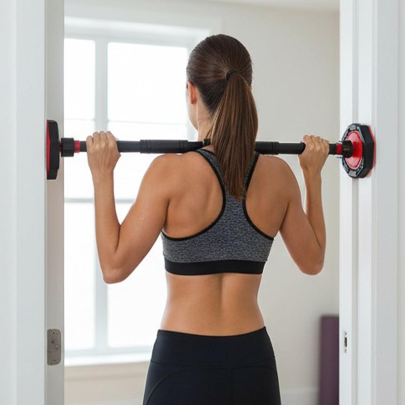 Dranvosk Adjustable Doorway Pull Up Bar for Home Gym -