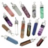 Lamare - Mountain Crystal Pendant - Mineral Tips - Silver