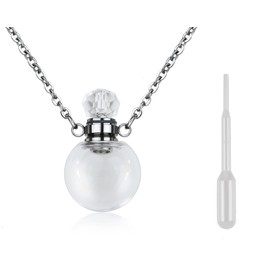 DS. DISTINCTIVE STYLE Vial Necklace Perfume Bottle Pendant for Liquid Blood Necklace Kit Memorial Glass Keepsake Urn Jewelry for Ashes for Women