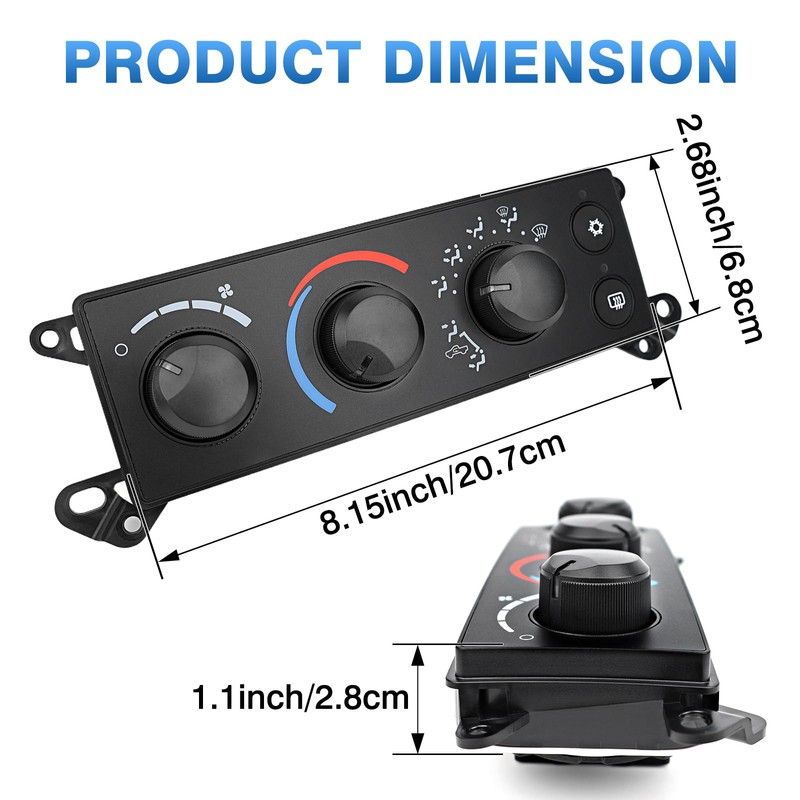 TOP-MAX A/C Heater Climate Control Panel Compatible with 2006-2008 Dodge
