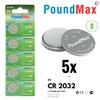 PoundMax CR2032 Lithium Coin Cell Battery, Compatible with AirTag, 3V