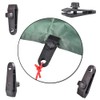 Samcos Tent Clip, D-Ring, Locking Carabiner, Set of 4, Black,