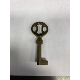 Antique / Vintage  Brass Victorian Hollow Barrel Door Cabinet Lock Skeleton Key