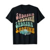 Girl Retro Sabrina First Name Groovy Beach T for Women
