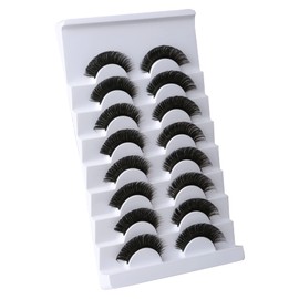 Gmagictobo False Eyelashes Russian Strip Lashes 11MM Natural Short Lashes Pack Fluffy Wispy 3D Faux Mink Lashes Curly Fake Eye Lashes 8 Pairs Multipack