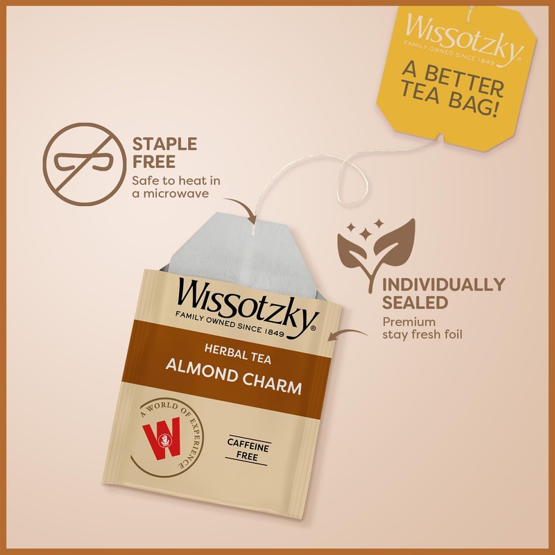Wissotzky Almond Charm Herbal Tea Bags (6 Pack - 120