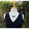 Enchanted Leaves - Green Luna Moth Necklace - Lovely Wooden