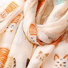 kinaviola Women's Scarf, Large Stole, Shawl, Cat, Cat, Scarf, Haori,