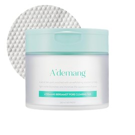 A'demang- Almohadilla tónica limpiadora de poros con bergamota | Almohadilla exfoliante facial, Peeling facial, Hidratante | Para pieles propensas al acné