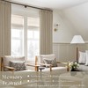 Pleated Linen Curtains 90 Inches Long for Living Room Pinch