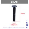 TERF® M8 X 45mm Hex Socket Countersunk Black Machine Screw