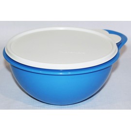 Tupperware (1) Thatsa Bowl Mini 6 Cup Rain Drop Blue and White