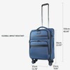 KROSER Softside Expandable Carry On Luggage with Spinner Wheels &