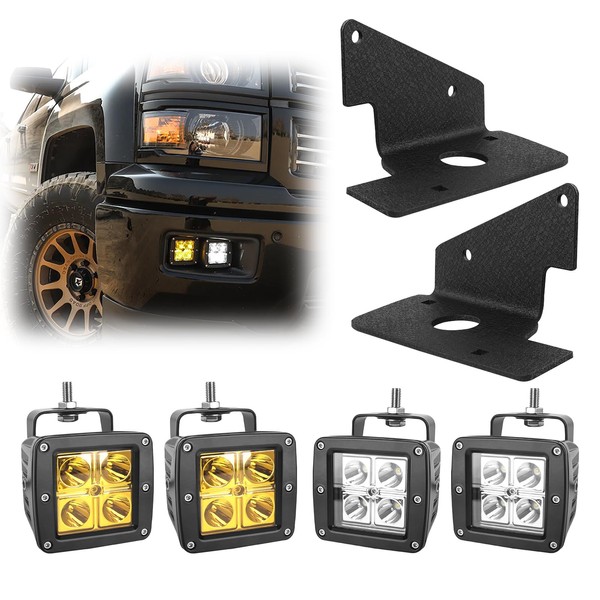 ADTOPI Front Bumper Hidden Fog Light Mounting Bracket Compatible with