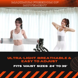 Slimming & Lumbar Support Belt for Men & Women – Lightweight, Adjustable & Breathable – Discreet Waist Brace for Work, Posture & Everyday Use – Black – Fits Waist 24”–39”