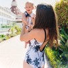 IFFEI Mommy and Me Family Matching Swimsuits Coconut Tree Printed