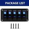 MIIGII MIIGII 5 Gang Rocker Switch Panel with 5 Pin