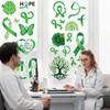Whaline 9 Sheets Mental Health Awareness Window Clings Green Ribbon