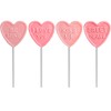 Fruidles Valentine's Heart Lollipop Candy Sucker Assortment, Dextrose Pressed Candy,