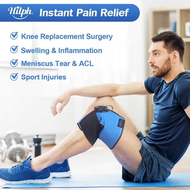 Hilph Ice Pack for Knee Injuries, Reusable Knee Ice Bag