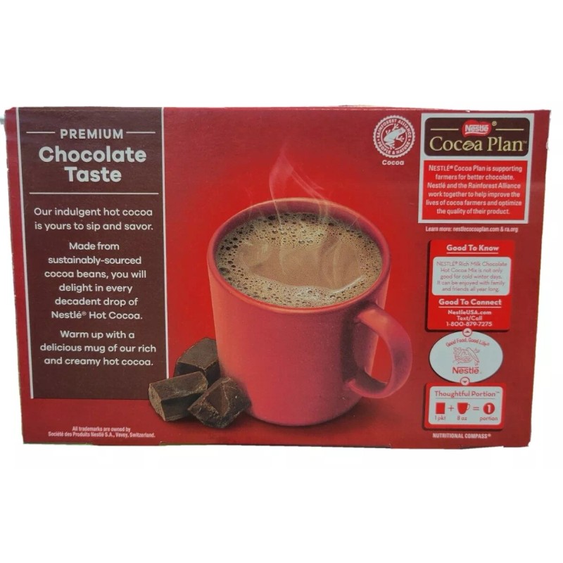 NESTLE CLASSIC RICH MILK CHOCOLATE HOT REAL COCOA MIX BOX