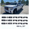 GMC 4PCS Gloss Black Letters Emblem Nameplate Badge for 2019