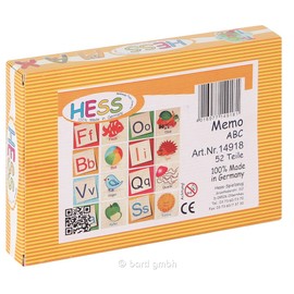 Hess 14918 Wooden ABC Writing Memo Baby Toy, Multi-Color