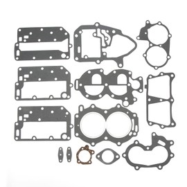 Powerhead Gasket Set, 433941 Powerhead Engine Gasket Kit 18 4307 Outboard Gasket Kit Replacement for Johnson Evinrude 25hp 35hp 2cyl X‑Ref