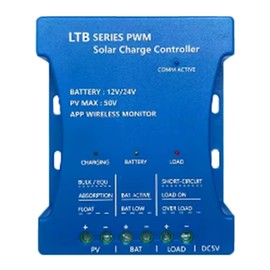 JAVERGGN 20V PWM Solar Charge Controller with Bluetooth Mobile APP Remote Control,USB Output 20A