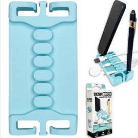 DeskBrick by CordBrick Heaviest Weighted Cord Organizer for Desktop - Phone Stand, Office Desk Organizer, Cable Management for Home - Multifunctional Gift for Men and Adults (Aqua)