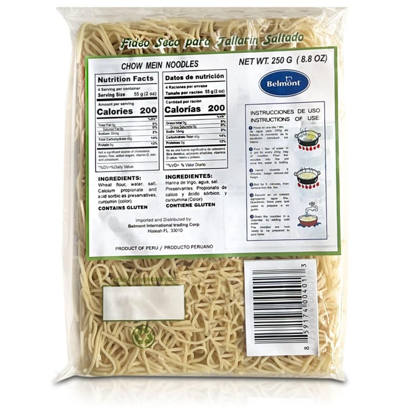 Fideos Chino Seco Choung Lee para Tallarin Saltado Peruano 250