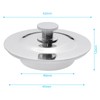 Dwzain Universal Bath Plug, 40-45mm Hole Stainless Steel Drain Plug