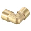 sourcing map Brass Elbow Pipe Fitting 90 Degree 1/4 PT
