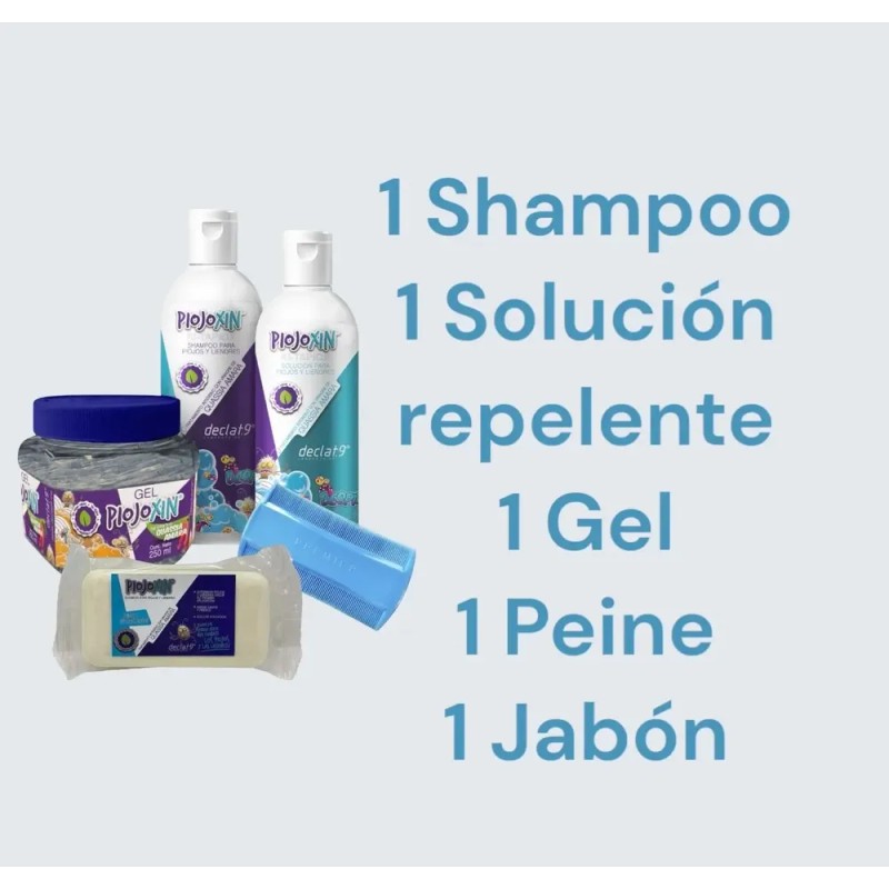 Shampoo Piojos Piojoxin Kit Liendres Lendrera Pack Anti