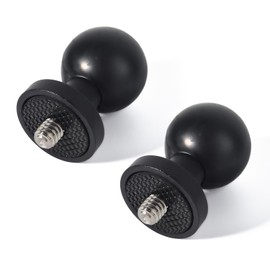 Universal Aluminum 1" Ball Adapter with 1/4"-20 Threaded Stud, Compatible with RAM Mount B Size Double Socket Arm for Digital Cameras, Camcorders, Sports Camera