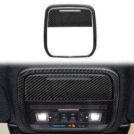 nuoozy Carbon Fiber Roof Glasses Box Frame Panel Cover Trim Compatible with Ford Explorer 2020 2021 2022 Interior Accessories Black (2Pcs)