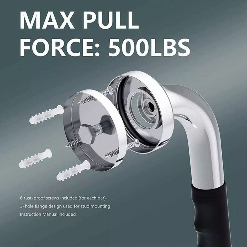 Safety Grab Bars Thickening 304 Stainless Steel Waterproof Slip Resistant