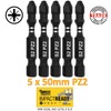 5 x SabreCut SCPZ250_5 50mm PZ2 Impact Screwdriver Driver Bits