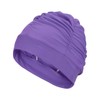 YELARXI Fabric Swim Cap Polyester Swimming Hat,Purple