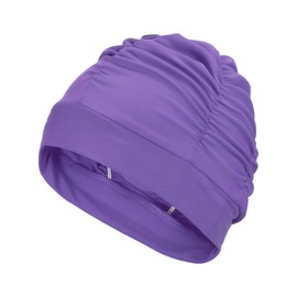 YELARXI Fabric Swim Cap Polyester Swimming Hat,Purple