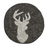 Lana Stag Trivet Felt Handmade Black cilio