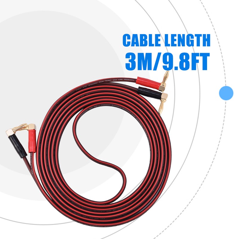 HI-FI Pure Copper Speaker Cable Right Angle L Type Banana