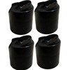 PP Plastic Disc Top Caps, 24/410 Replacement Press Caps, Black