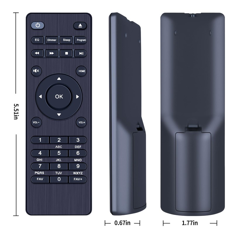 GOUYESHO Replacement Remote Control for Majority Homerton CD Player Internet