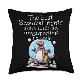 The best Snowball fights with Friends The Best Snowball Fights Start with an unsuspecting Friend Throw Pillow, 18x18, Multicolor