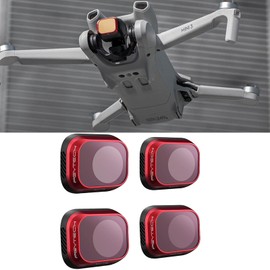 PGYTECH Filter for DJI Mini 3 UV CPL ND NDPL Lens Filter Accessories for DJI Mini 3 (4pcs (ND16+ND64+ND128+ND256))